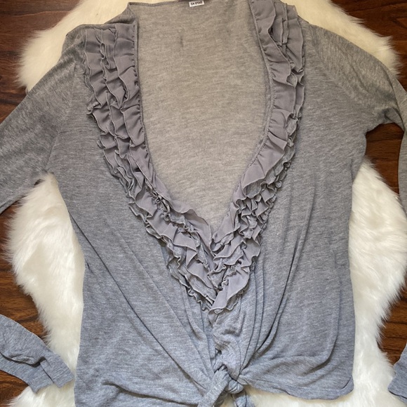 Beautiful heather Grey open style cardigan in size M - Picture 6 of 8